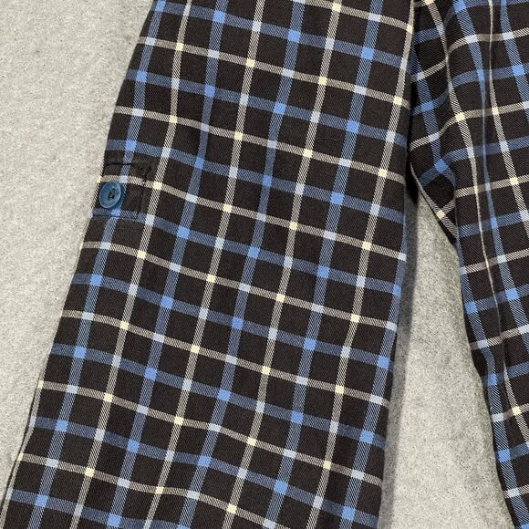 Tocsin Shirt Mens Large Blue Plaid Check Tartan Easy Care Long Sleeve Workwear - Picture 5 of 9